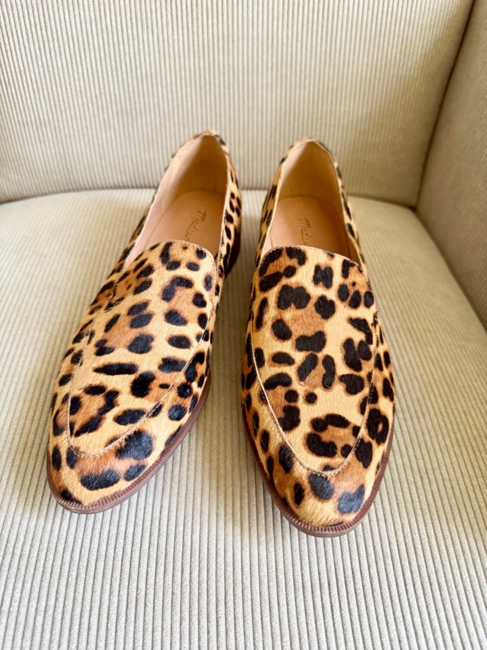 Madewell The Frances Loafer Leopard Calf Hair Size 10 - Picture 5 of 12